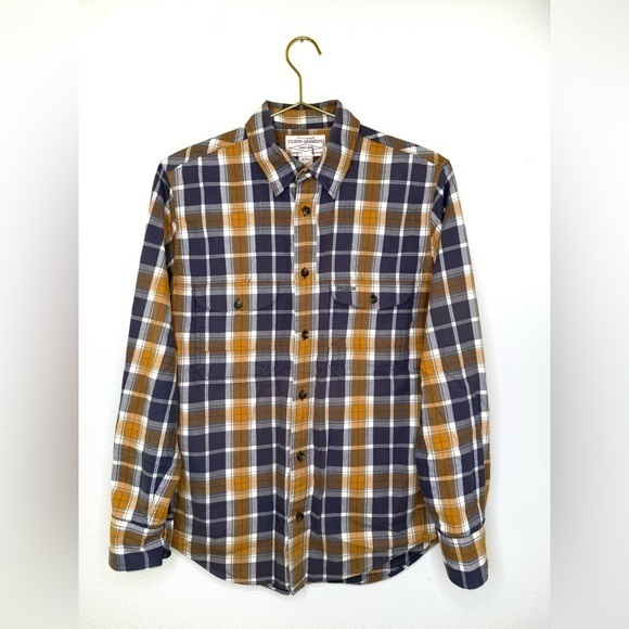 Filson Other - Filson Plaid Flannel Gold and Blue Casual Button Down Shirt Mens Collared